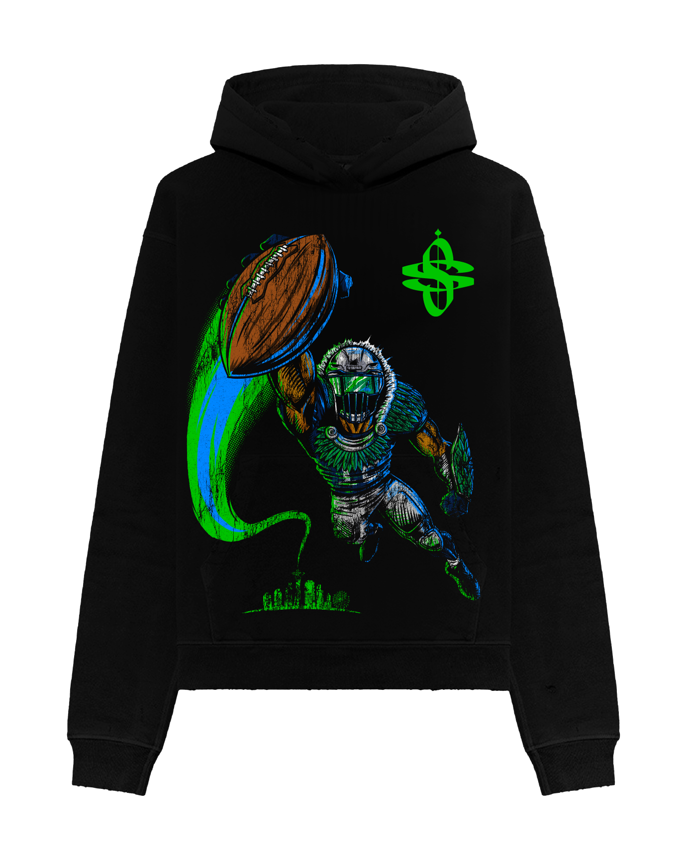 Seattle SuperSeahawk Black Hoodie