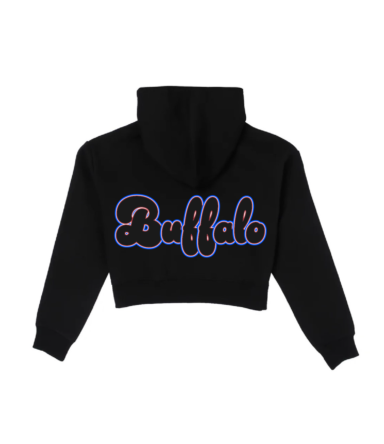 Bubble B's Jet Black Cropped Hoodie
