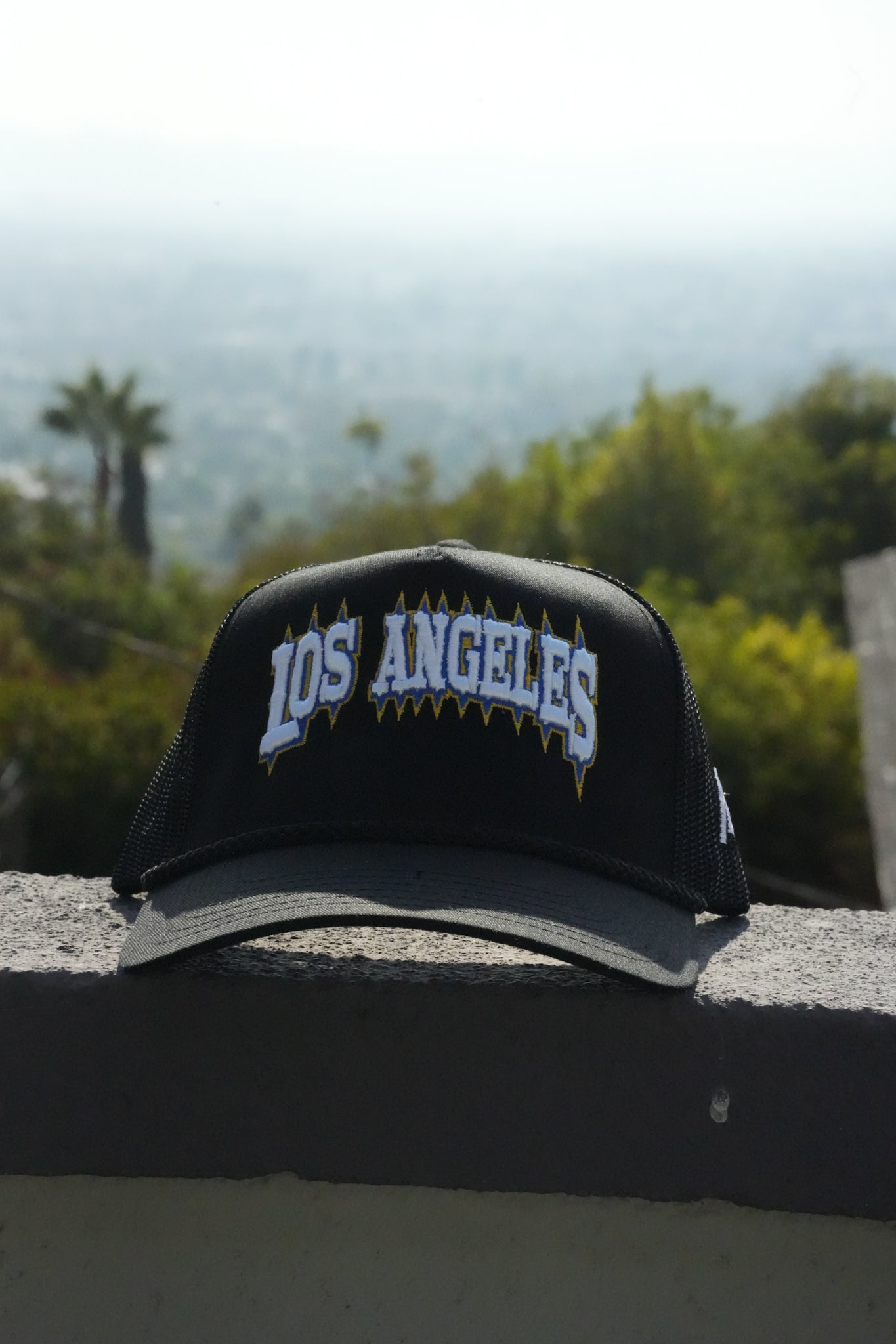 Los Angeles Embroidered Canvas Trucker