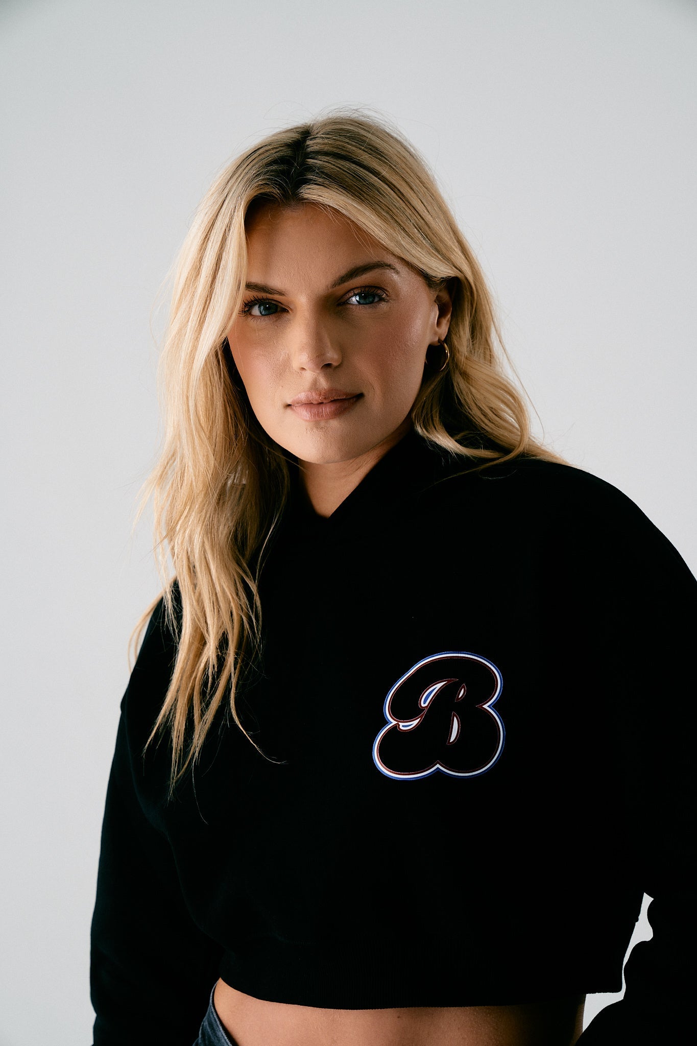 Bubble B's Jet Black Cropped Hoodie