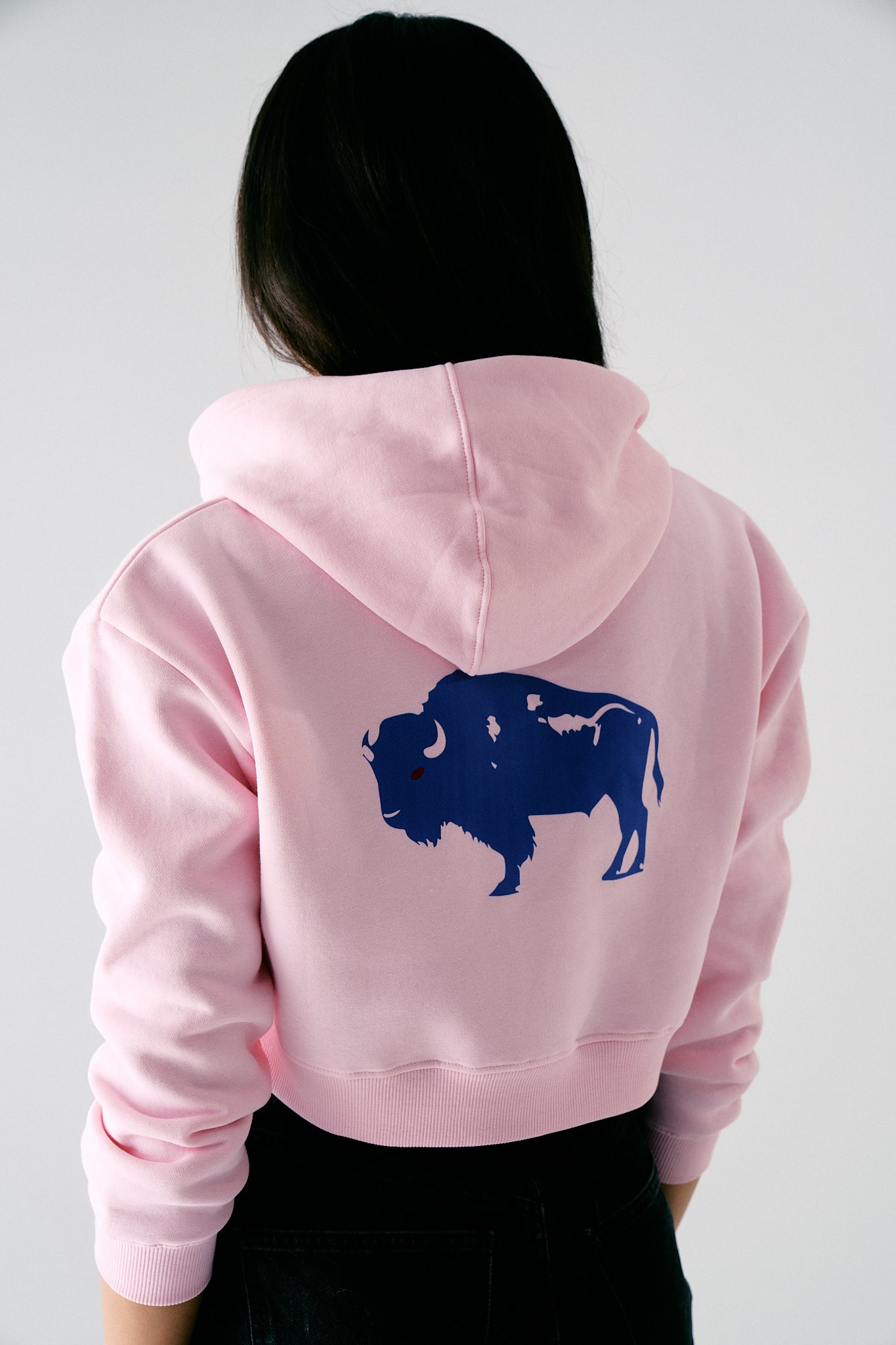 Buffalo Babe Pink Cropped Hoodie