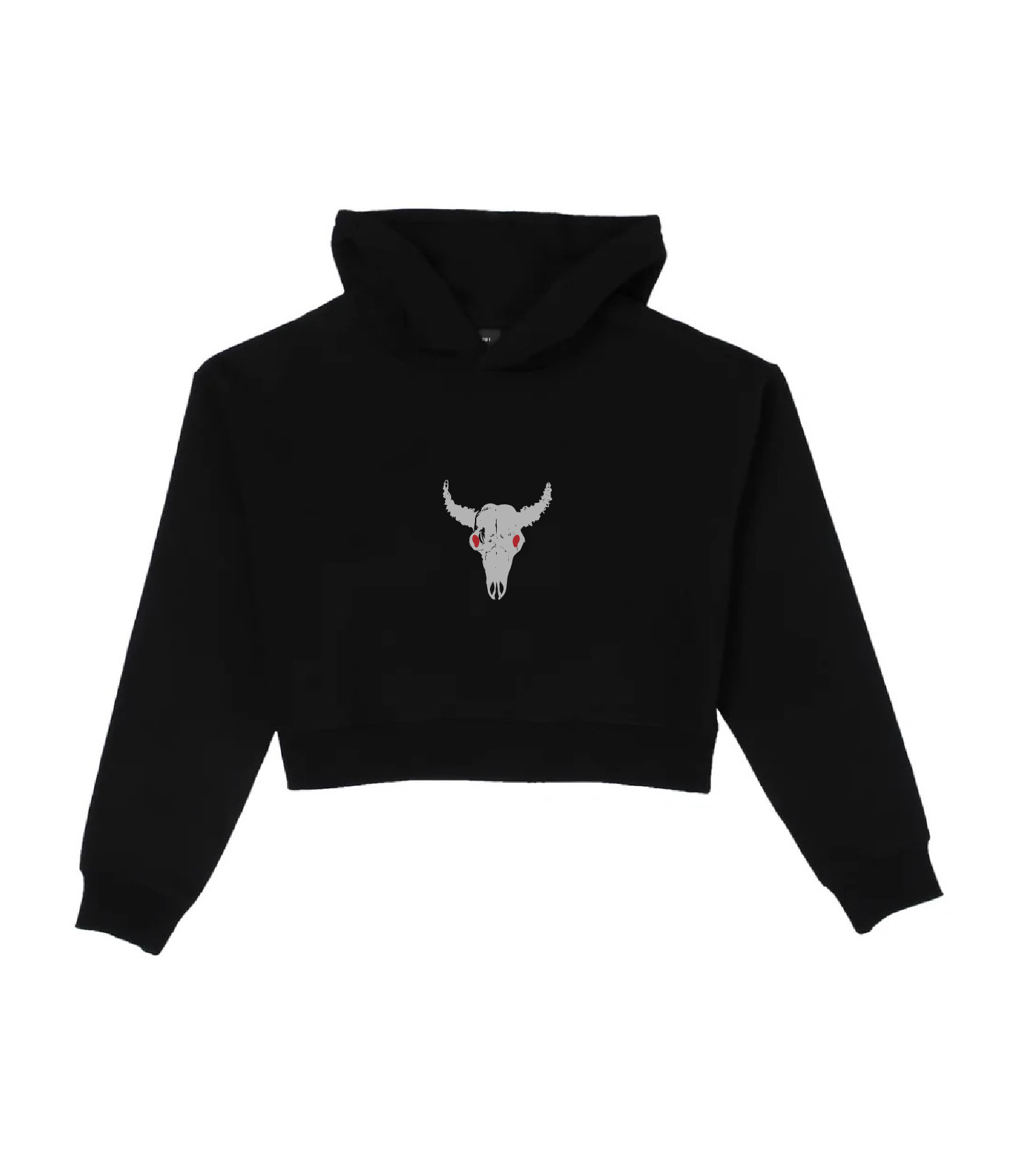 Mafiette Jet Black Cropped Hoodie