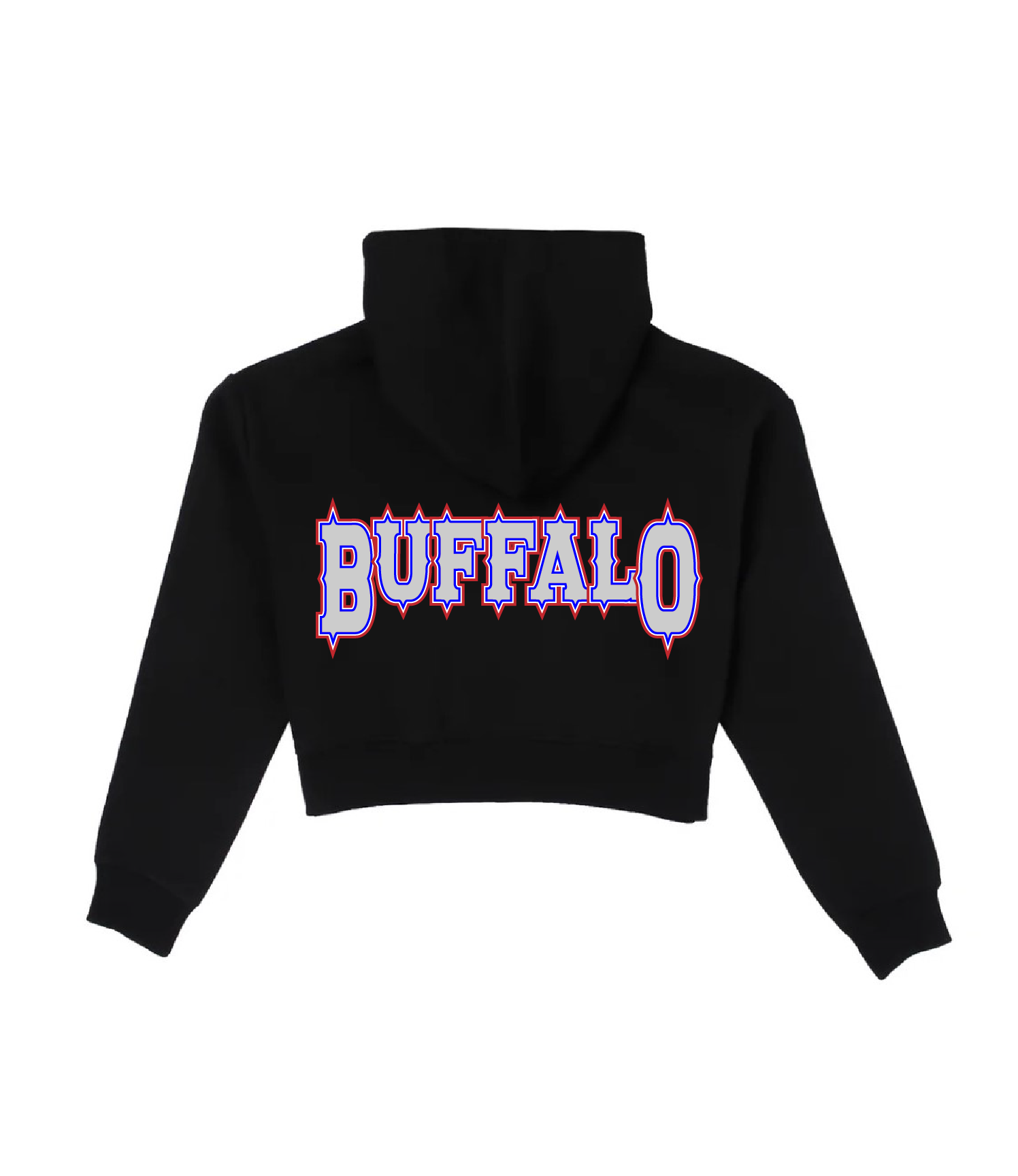 Mafiette Jet Black Cropped Hoodie
