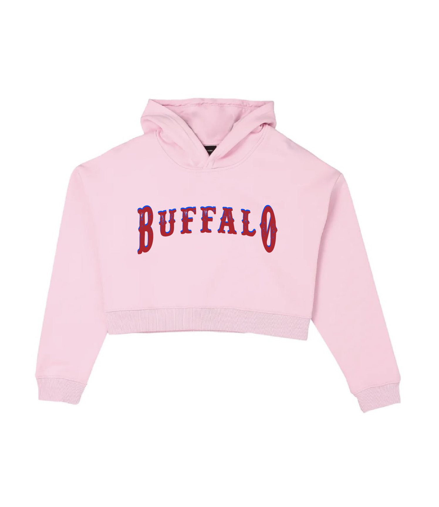 Buffalo Babe Pink Cropped Hoodie
